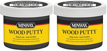 3.8 oz Minwax 9718 Ebony Wood Putty Oil-Based Non-Hardening (Pack of 2) - color: Ebony, size: 3. 75 oz. (Pack of 2)