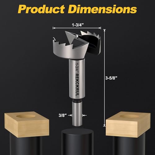 1-3/4 Inch Forstner Bit, 1-3/4" Forstner Drill Bit for Woodworking - size: 1-3/4 | Precision Imperial Sizing