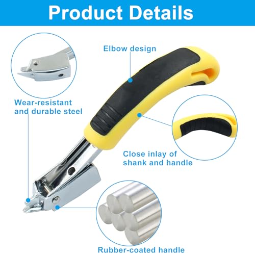 Heavy Duty Staple Puller Tool Set, 2 Pack - color: Yellow & Red, size: 6"&7.9"