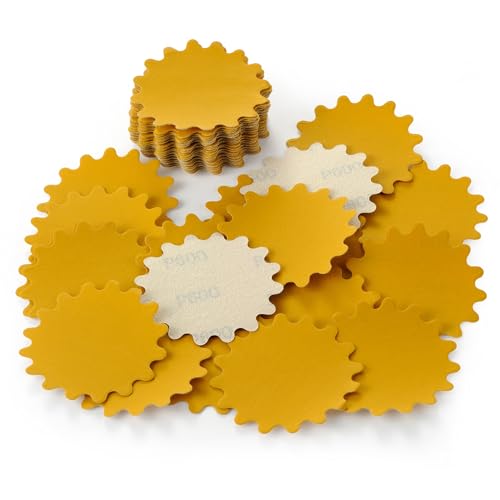 MAXMAN 3"Sanding Discs, 50Pcs 600 Grit Alumina Orbital Sandpaper, Hook&Loop - style: 600 Grit