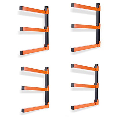 Ultrawall Wall Mount Wood Organizer and Lumber Storage Rack with 3-Level - style: 4 PACK