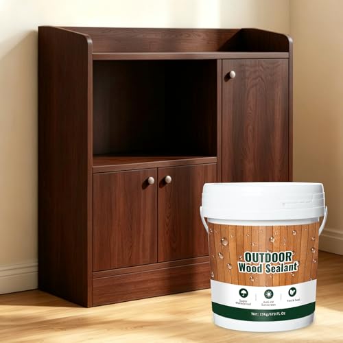 Wood Stain and Sealer in One - 5 Gallons & Classic Walnut/Pecan - color: Classic Walnut/Pecan, size: 5 Gallon