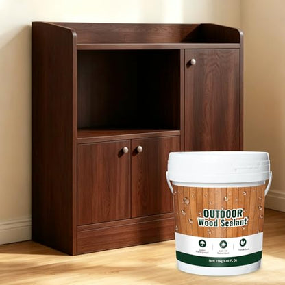 Wood Stain and Sealer in One - 5 Gallons & Classic Walnut/Pecan - color: Classic Walnut/Pecan, size: 5 Gallon