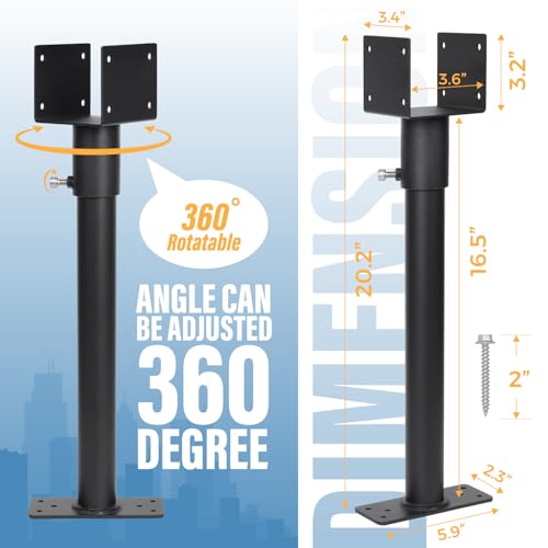 4 Pack 304 SS 3.6" Heavy Duty Saddle Roof Riser 18-1/4" High - color: Set 4