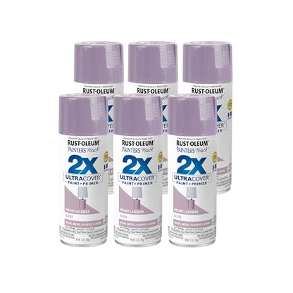 Rust-Oleum Painter's Touch 2X Spray Paint, Gloss Dreamy Lavendar - color: Gloss Dreamy Lavendar, size: 12 Ounce (Pack of 6)
