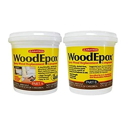 Abatron WoodEpox Kit - 2 Pint - 2-Part Structural Epoxy Adhesive Filler - Wood Filler Putty - size: 32 fluid ounce