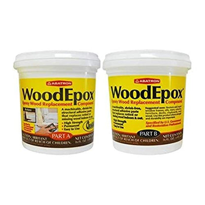Abatron WoodEpox Kit - 2 Pint - 2-Part Structural Epoxy Adhesive Filler - Wood Filler Putty - size: 32 fluid ounce