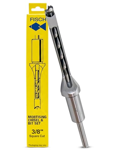 Mortise Bits Chisel Set - Square Hole Drill - 3/8" Dia x 5/8" x 8-1/2" OAL - size: 3/8 in