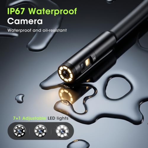 Epicmate 50FT Triple Lens Inspection Camera,5”IPS Screen Endoscope Camera - size: 5" Triple Lens-50FT