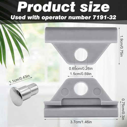 2 Pcs Awning Window Operator Shoe with Rivet Replacement