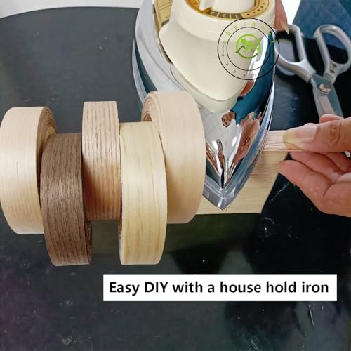 Real Pine Wood Veneer Edge Banding Tape,1''×13' Preglued Iron On Edging Band Roll with Self Hot Melt Adhesive, Prefinished Flexible Edgebanding Strip for Laminate Furniture Cabinet Repair - style: Pine