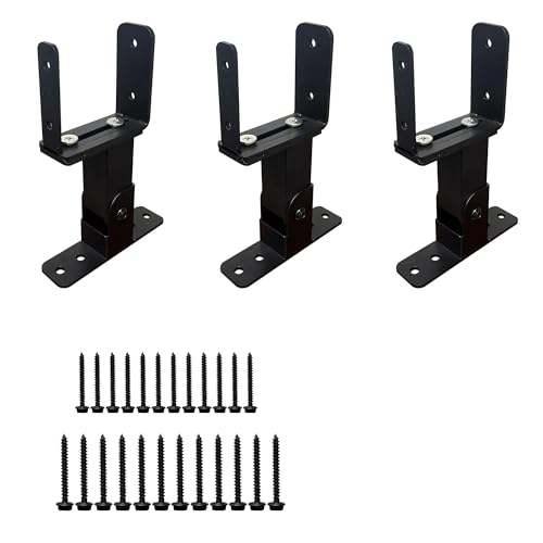 3Pcs Roof Riser Brackets Kit, Adjustable Pergola Kit for Wood Post - size: 3P Roof Riser Brackets
