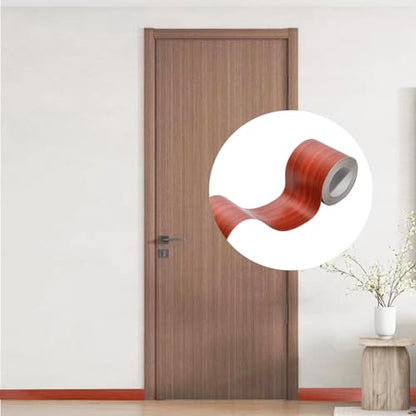 Lilaly 2 inches x 32 feet Wood Grain Repair Tape,Wood Grain Tape,Widely Used for Tables, Doors, Floor and DIY(Redwood) - color: Redwood