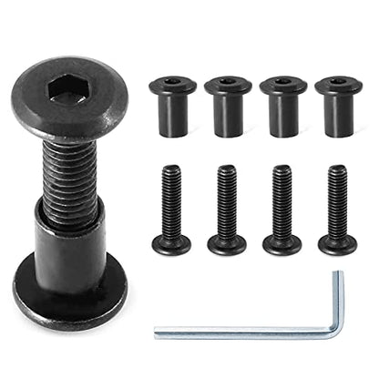 M6x25mm Hex Drive Socket Cap Bolt, Black, 10 Pair (20 Piece) - color: Black, size: M6x25mm