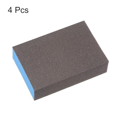 HARFINGTON 4pcs Sanding Sponge Blocks #220 (800-1000 Grits) Wet/Dry Hand Sanding Sponges, 100x70x25mm Foam Sanding Block Pad for Polishing Kitchen Metal Wood Drywall Furniture, Brown&Blue - color: Brown, Blue, size: 800-1000 Grits