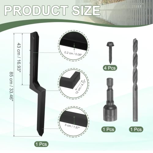 DTGN Fence Post Repair Kit 33.5 Inch Fence Post Stakes 2Pcs