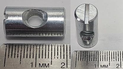 (12) Cross Dowels/Barrel Nuts - 1/4-20 20mm X 10mm Zinc-Plated CNC