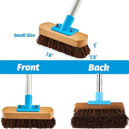 YONILL Floor Scrub Brush with Long Handle for Deck, Patio,Garden, Sidewalk