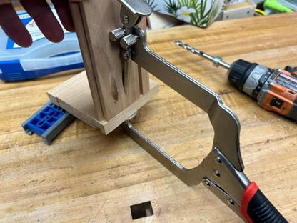 Pocket Hole Clamp 14 Inch (355mm), Right Angle, 2 Ways to Use for Hole Joinery, 1pack