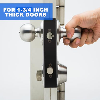 Ferraycle 2 Pieces Stainless Steel Door Reinforcement Plate for 1-3/4" Thick Doors Deep Bronze Lock with Screws Reinforce and Repair Door Jamb Reinforcement for Home Bedroom
