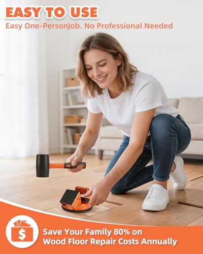 LOVECO Floor Gap Fixer Tool Kit with Mallet for Laminate Vinyl LVP Flooring