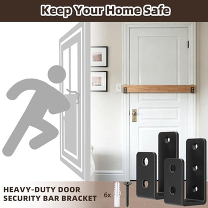 2x4 Door Barricade Brackets, 3mm Door Reinforcement Security Brackets(8PCS) - size: 3mm 8PCS