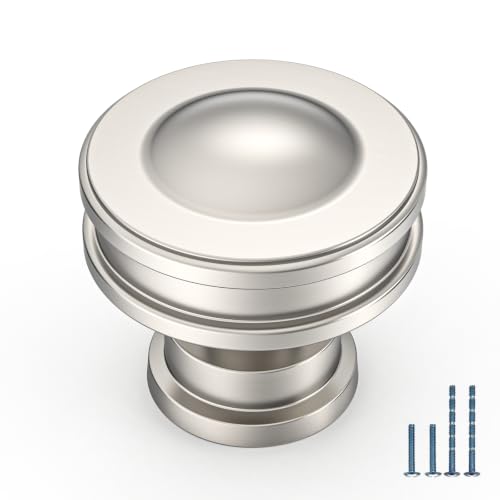 10 Pack Brushed Nickel Cabinet Knobs, Satin Nickel Kitchen Knobs - color: Brushed Satin Nickel, size: knob