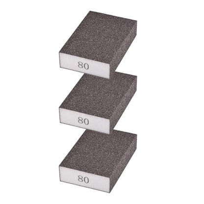 3Pcs 80Grit Sanding Sponges, Wet Dry Sanding Blocks - size: 80Grit