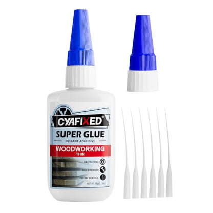 Super Thin CA Glue 2 oz, Professional Instant Super Glue for Woodworking - size: 2 oz