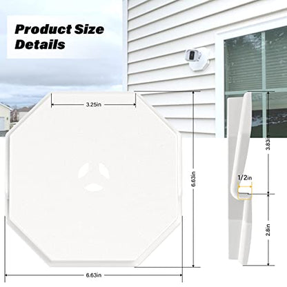 Vinyl Siding Mounting Blocks, Siding Mounting Kit, 130110006001 Octagon Mount Block, Mounting Plate for 1/2 inch Lap and 4 inch to 10 inch Height Siding, White, 2 Pack - style: White