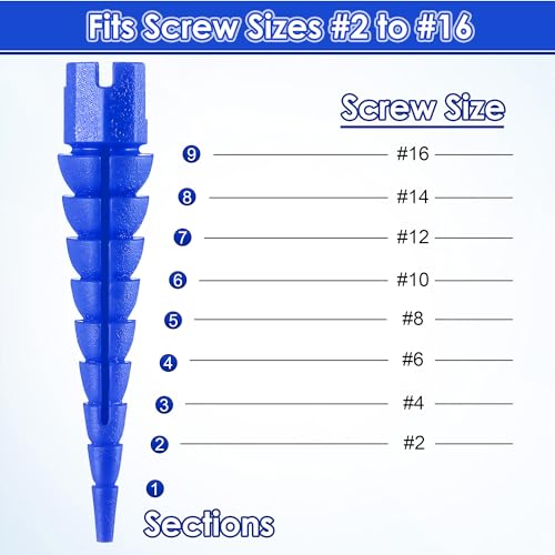 10 Pcs Wood Anchor, Fix Stripped Wood Screw Holes, Blue - color: Blue
