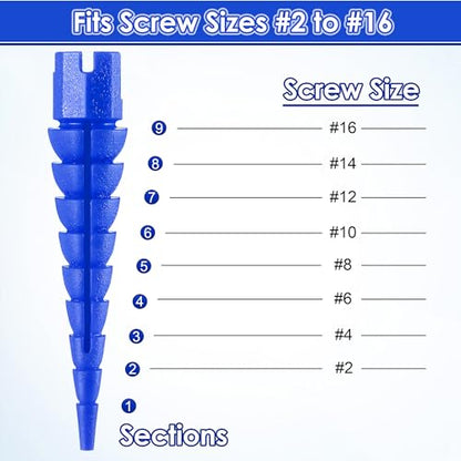 10 Pcs Wood Anchor, Fix Stripped Wood Screw Holes, Blue - color: Blue