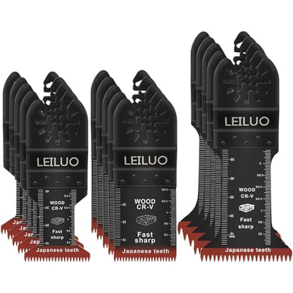 LEILUO 15Pcs Oscillating Tool Blades Wood, Multitool Blades Japanese Teeth