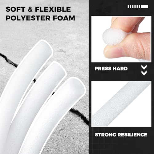 MotiMind Foam Backer Rod for Gap, 1/2 Inch X 100 ft, White, 1 Roll - color: White, size: 1/2 Inch X 100 ft