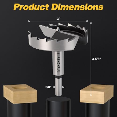 3 Inch Forstner Bit, 3" Forstner Drill Bit for Woodworking - size: 3 | Precision Imperial Sizing