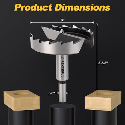 3 Inch Forstner Bit, 3" Forstner Drill Bit for Woodworking - size: 3 | Precision Imperial Sizing