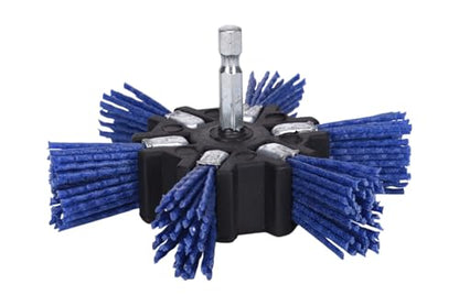 Century Drill & Tool 77343 Nylon Abrasive Flap Brush, 4", Fine - size: 4" Fine