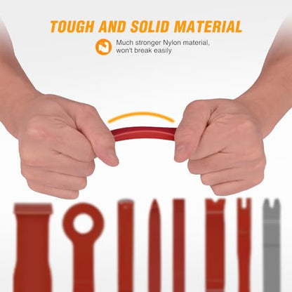 GOOACC 9PCS Auto Trim Removal Tool Kit Red - color: 9pcs Trim Removal Tool Red