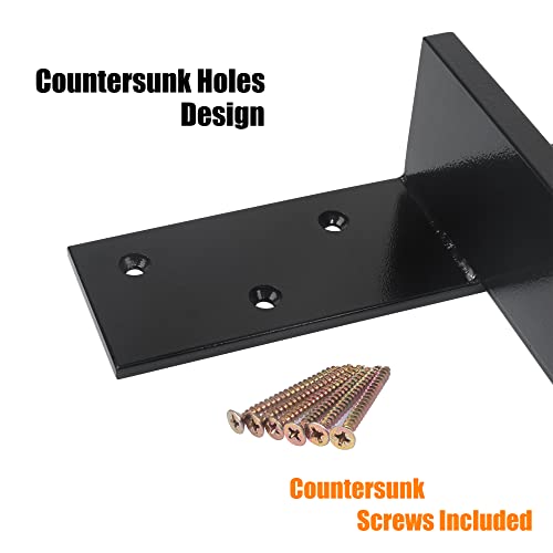 （2-Pack） Free Hanging T Shelf Bracket, Solid Heavy Duty Steel Knee Wall Hidden Granite Countertop Support Floating Bracket Hardware, Universal ,20 Inch , DIY Projects , Screws Included - size: 20