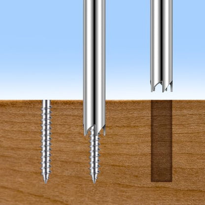 Blulu 3 Pcs Single Screw Extractor 1/4" Broken Extractor Screw Remover - size: 1/4inch
