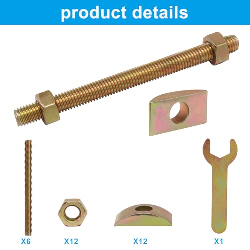 Bonsicoky 12-Set Bed Frame Hardware Connector Kit