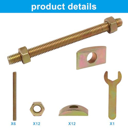 Bonsicoky 12-Set Bed Frame Hardware Connector Kit