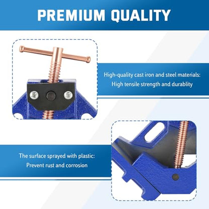 DASBET 2Pcs Cast Iron Welders Angle Clamp Heavy Duty Two Axis Welding Clamp
