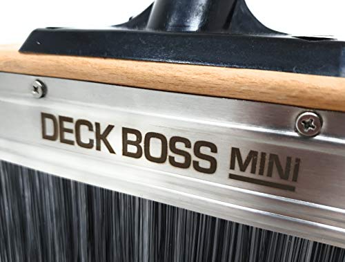 Deck Stain Brush Applicator - Deck Boss Mini by Perdura - 6 inch Paint Brush Stain Seal and Paint for Decks Fence Siding - for Water and Oil Based Coatings on Wood Concrete Rough or Smooth