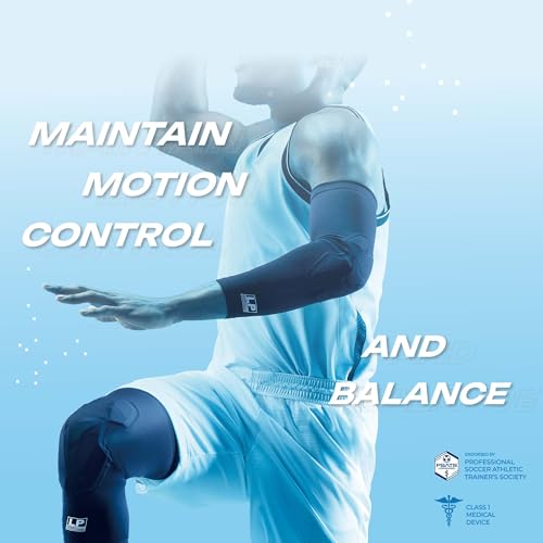 LP IM710 Shield Padded Compression Leg Sleeve for Men & Women - color: White, size: Large