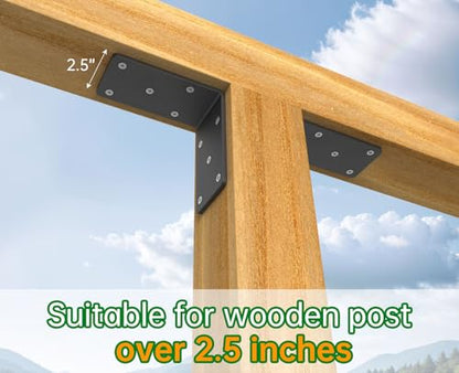 5x5x2.5“ Heavy Duty L Brackets , 4mm Thick Angle Bracket (8PCS) - size: 8 Pack