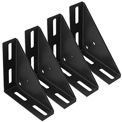 4 Pack Corner Brace Brackets,7" x 7",Triangle Shelf Bracket,1/8" Thick - size: 9-5/8" x 7" x 7"