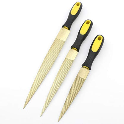 3Pcs Wood Rasps Set for Wood Carving - 6/8/10 Inch File Set, Carving Tools Woodworking Kit with Rubber Handle for DIY Carpentry