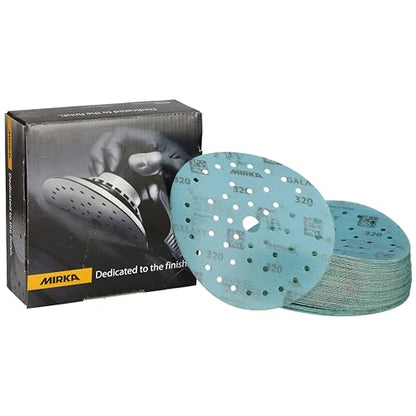 Mirka Galaxy Multifit 6 Inch Ceramic Discs, 320 Grit, Hook & Loop, 50 Pack - size: Grit 320