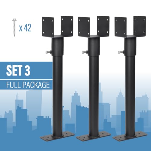 3 Pack 304 SS 3.6" Heavy Duty Saddle Roof Riser 18-1/4" High - color: Set 3